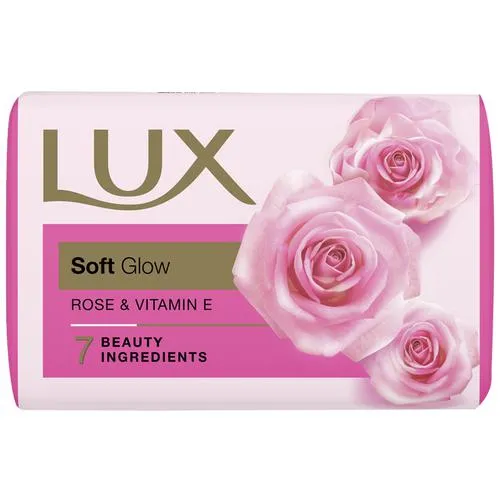 Lux Softglow Rose & Vitamine E Soap, 3X150g (Pack of 3)