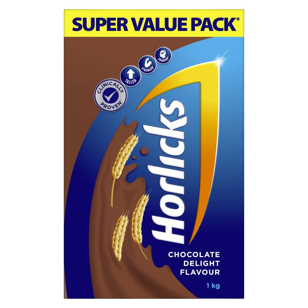 Horlicks Chocolate Health & Nutrition Drink 1 kg Refill Pack, For immunity and 5 signs of growth