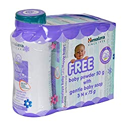 Himalaya Gentle Baby Soap (75*3+Baby Powder 50gm Free)
